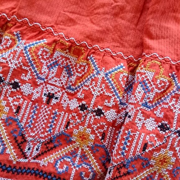 Max Studio orange Embroidered Notched Neck Tank Dress - Picture 8 of 14